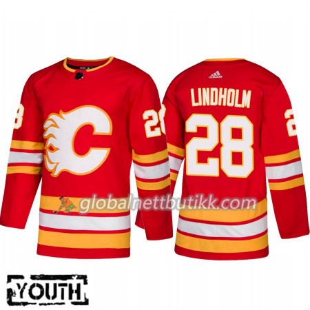 Calgary Flames Hockeydrakt Elias Lindholm 28 Alternate 2018-2019 Adidas Authentic - Barn